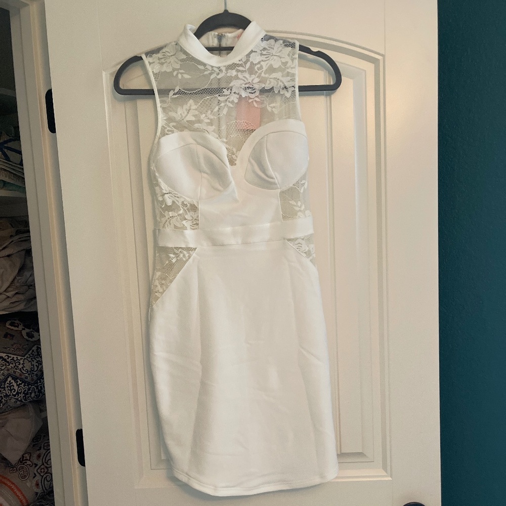 White lace dress